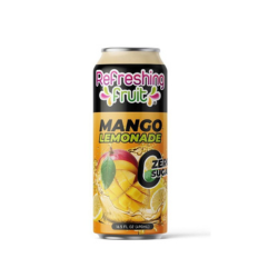 REFRESHING FRUIT LATA ZERO SUGAR MANGO LEMONADE 490ML