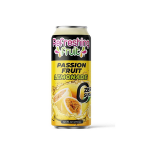 REFRESHING FRUIT LATA ZERO SUGAR PASSION FRUIT LEMONADE 490ML